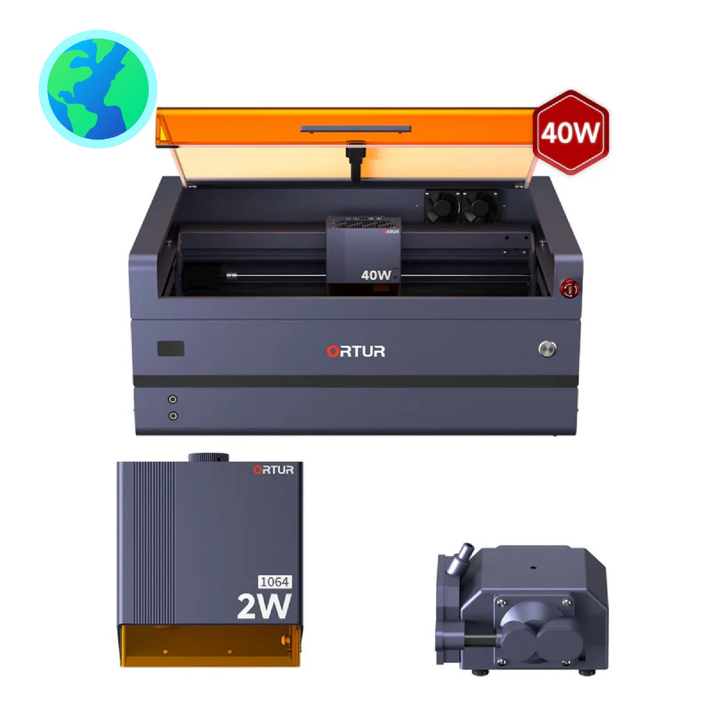 Ortur H20 Enclosed Laser Engraver & Cutter 40W + 2W IR